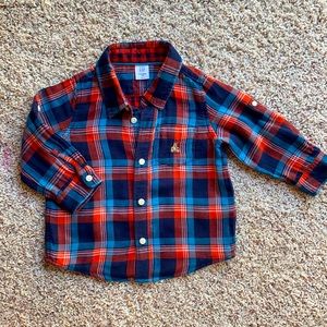 Baby Gap 12-18 month button-up, plaid shirt
